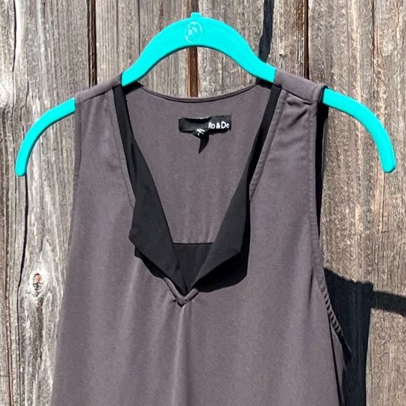 Ro & De V-Neck Contrast Tunic Dress size small - Picture 4 of 17